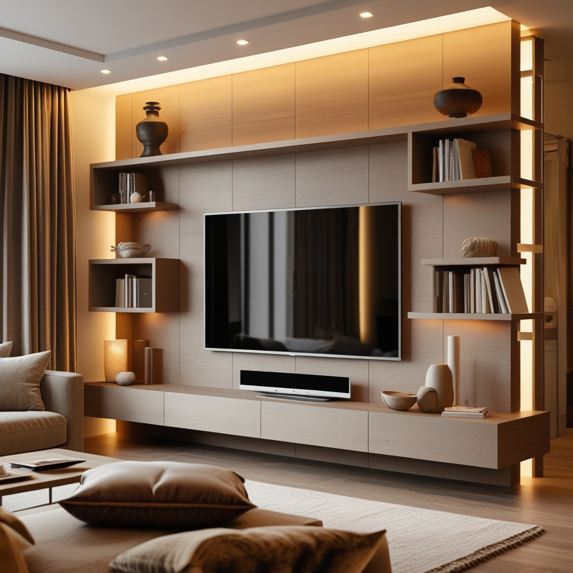 The Aura Ensemble – Modern Wall TV Unit
